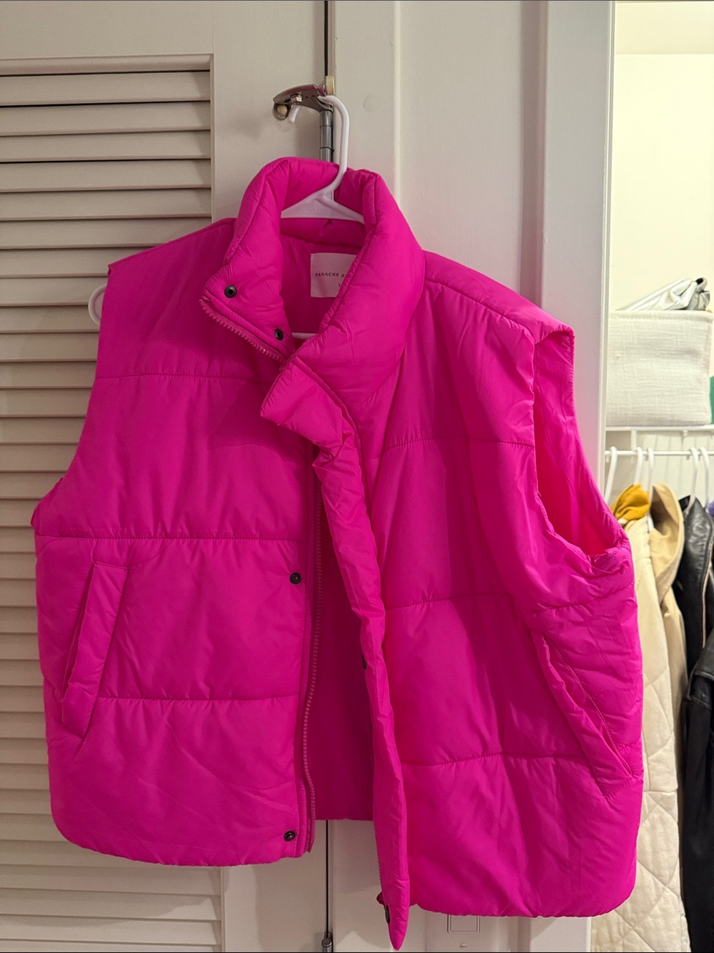 Panache Hot Pink Quilted Puffer Vest